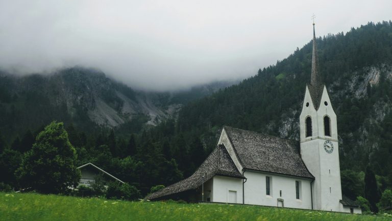 White and brown concrete church.
