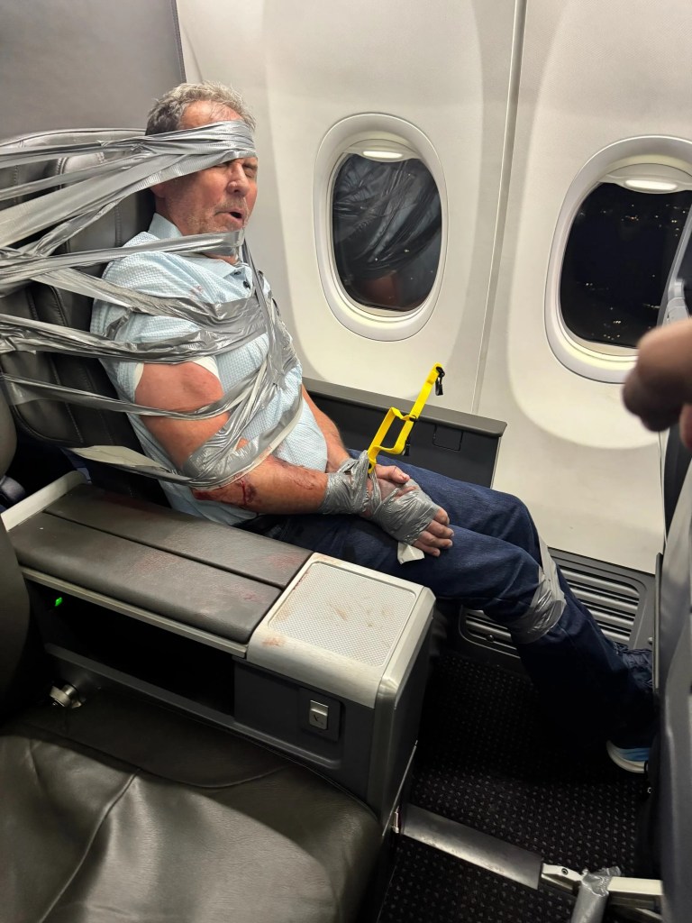 A person inside an airplane.