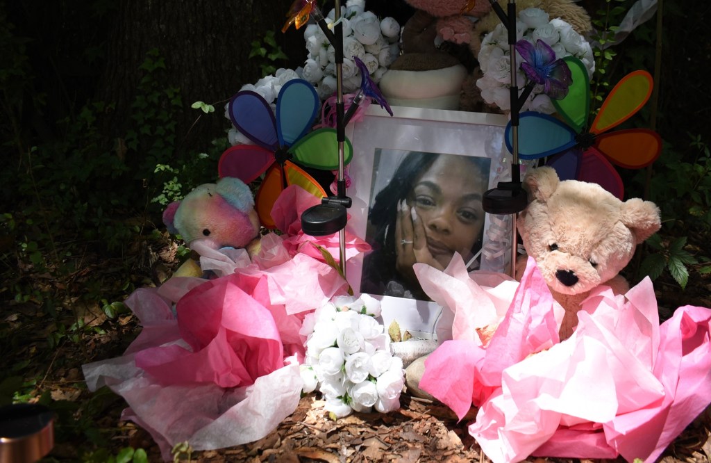 Makeshift Memorial Honoring Tasia Fortune
