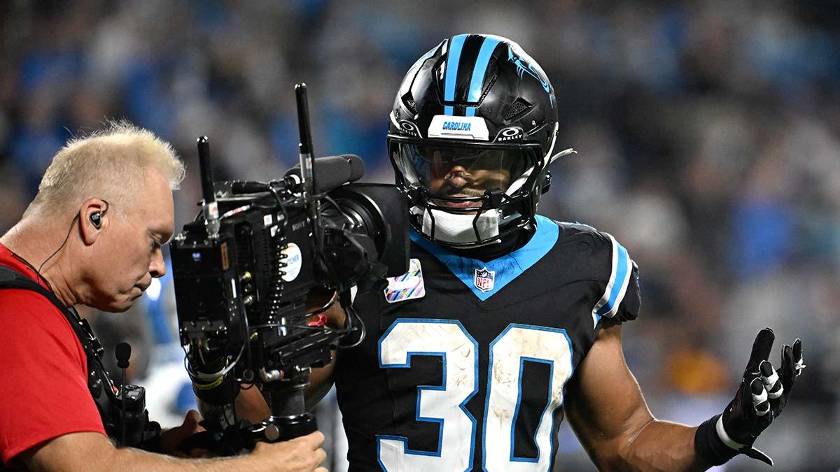 Panthers’ Dave Canales pinpoints what he likes about Chubba Hubbard after SNF win