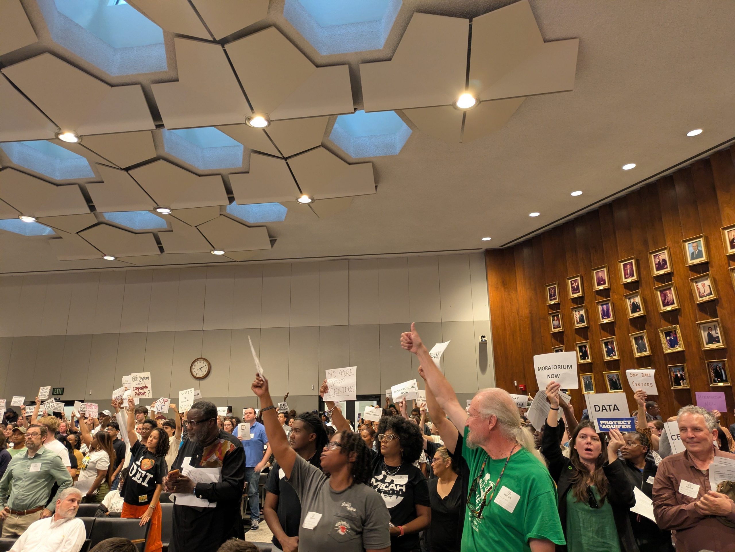 City council meeting erupts into chaos after planned data center vote postponed