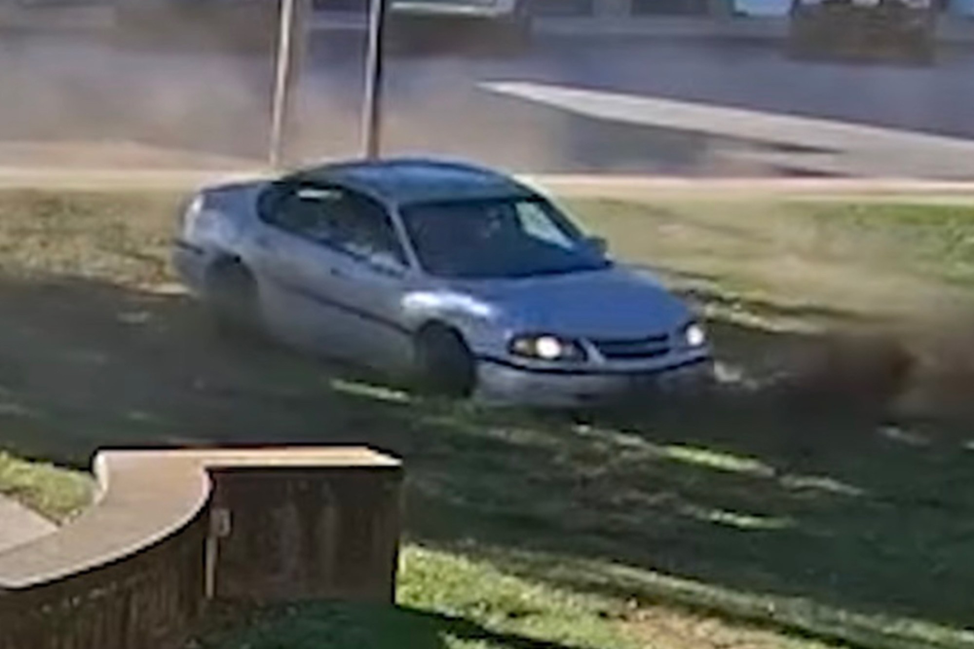 Wild video shows allegedly boozed up driver, 67, doing donuts on courthouse lawn